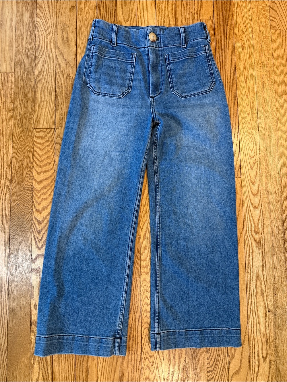 Maeve Wide-Leg Jeans in Blue Denim
